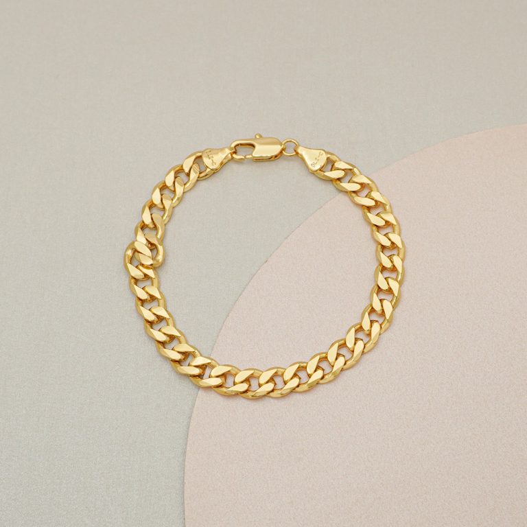 Pulsera Cubana Gruesa Oro Laminado 18k Oro Laminado 18k