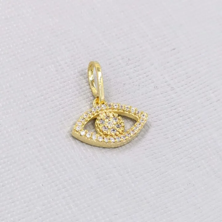 Colgante ojo turco en oro laminado 18k