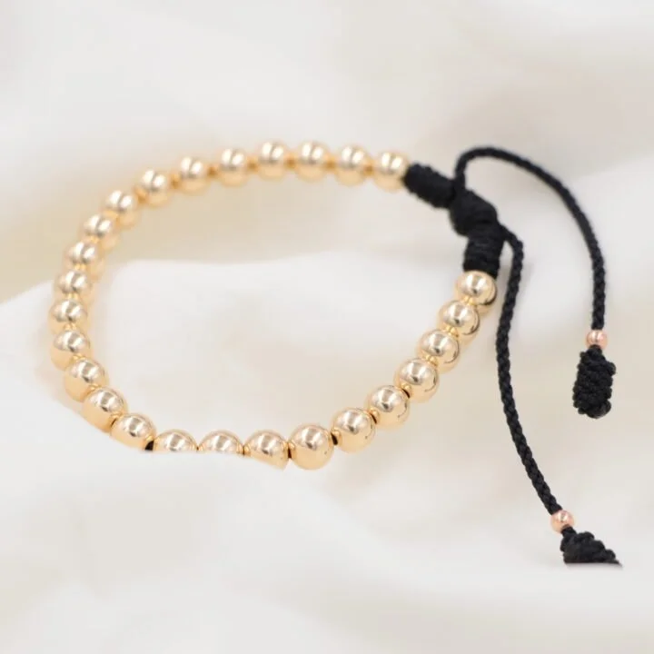 Brazalete todo oro balín oro laminado 18k