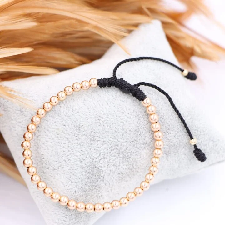 Brazalete todo oro balín oro laminado 18k