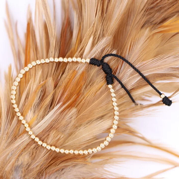Brazalete todo oro balín oro laminado 18k