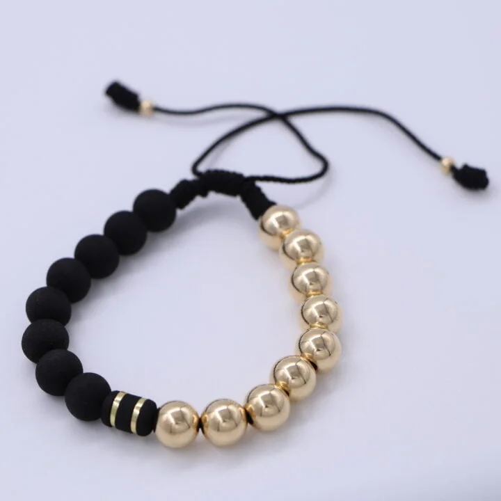 Brazalete yin-yang oro laminado 18k