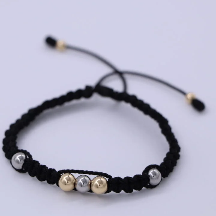Brazalete dos oros balín oro laminado 18k
