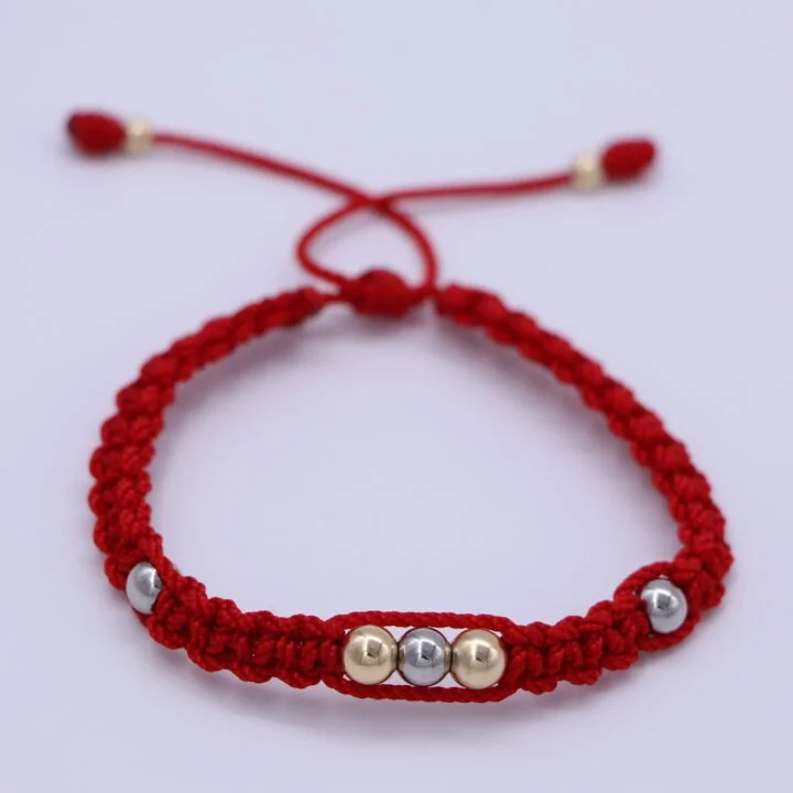 Brazalete dos oros balín oro laminado 18k