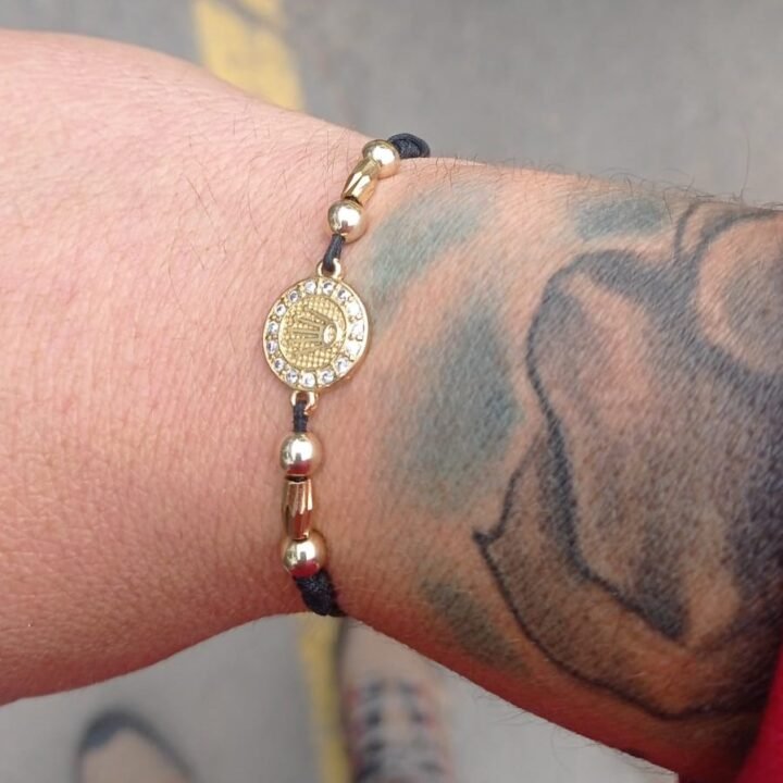 Brazalete herraje corona Rolex balín oro laminado 18k