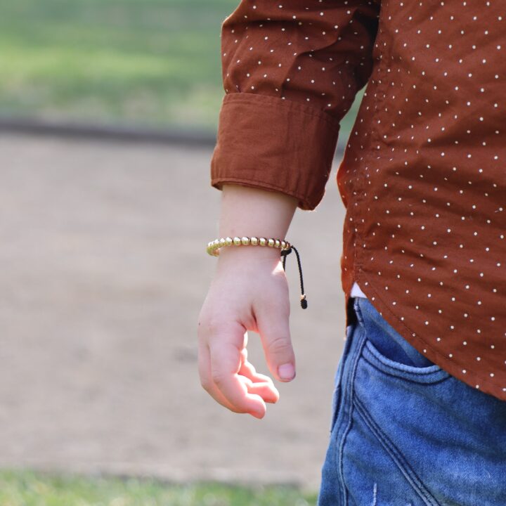 Brazalete Dorado Niño En Oro Laminado 18K