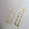 Cadena tejido lazo oro laminado 18k