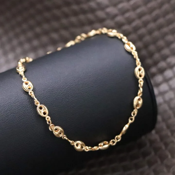 Pulsera tejido Gucci oro laminado 18k