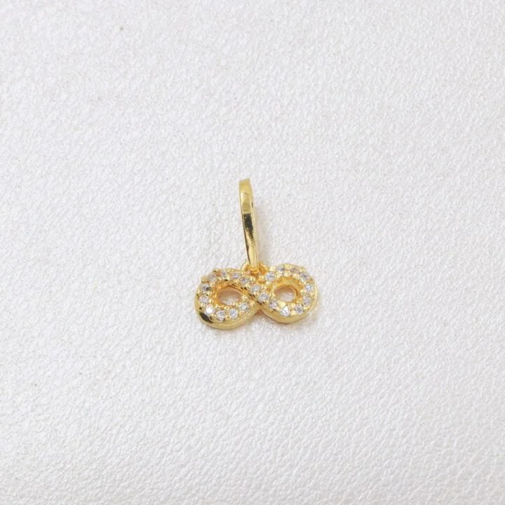 Colgante infinito con circonias oro laminado 18k