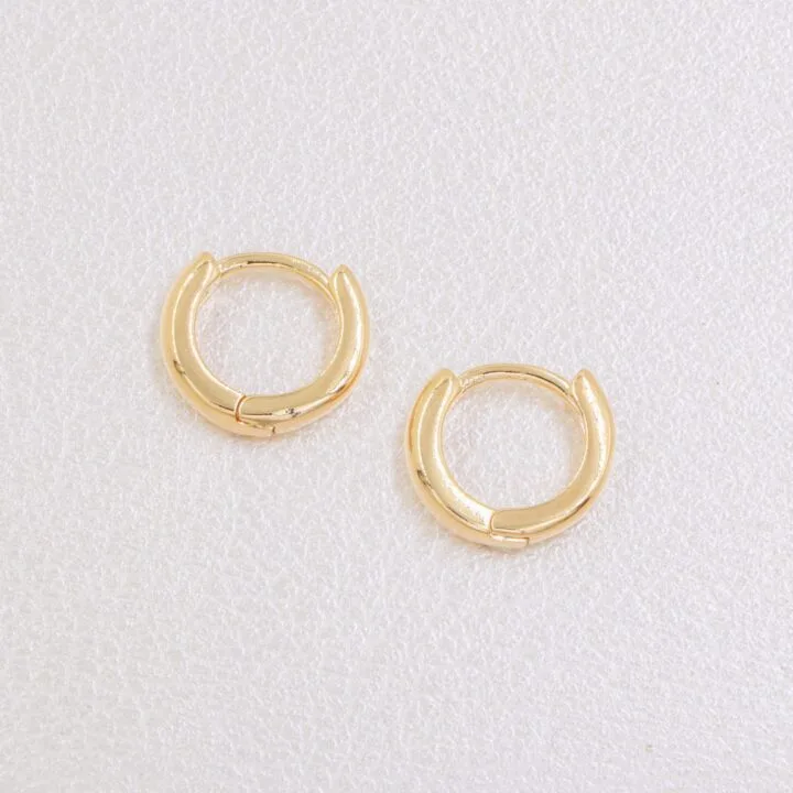 Arete Candonga lisa Clic Oro Laminado 18K