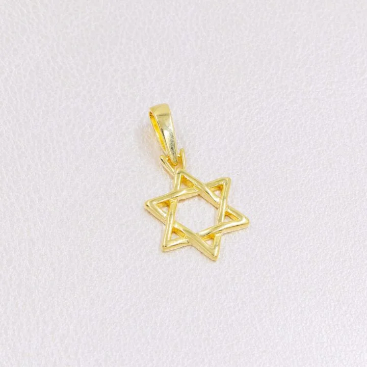 Colgante estrella de David oro laminado 18k