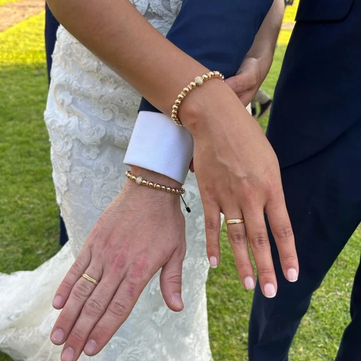 Brazalete para boda en oro laminado 18k