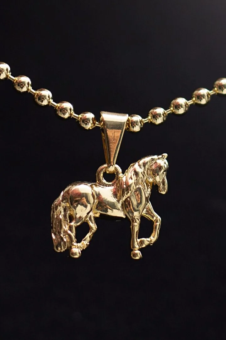 Colgante Caballo Oro Laminado 18k