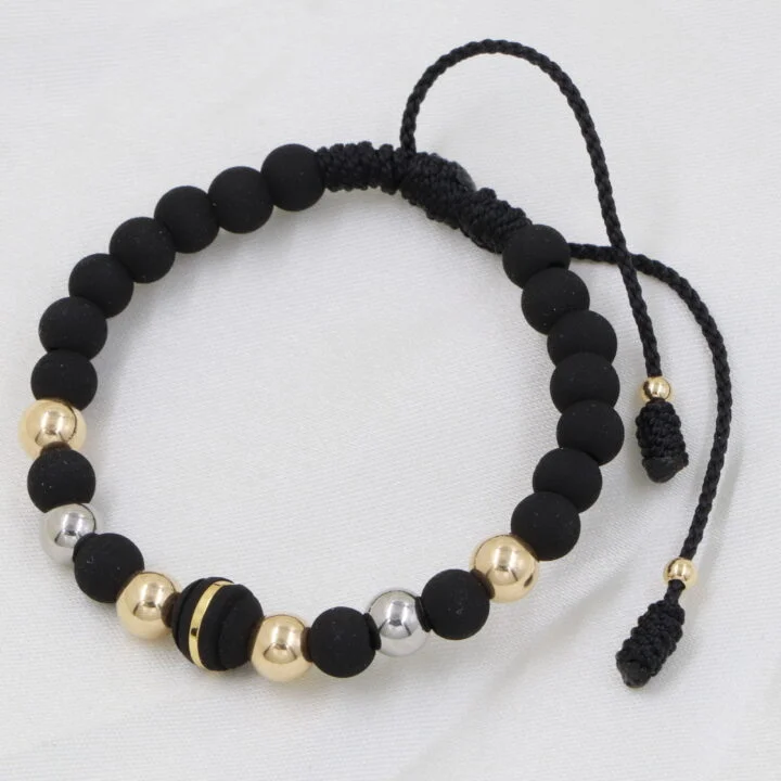 Brazalete dos oros balín oro laminado 18k