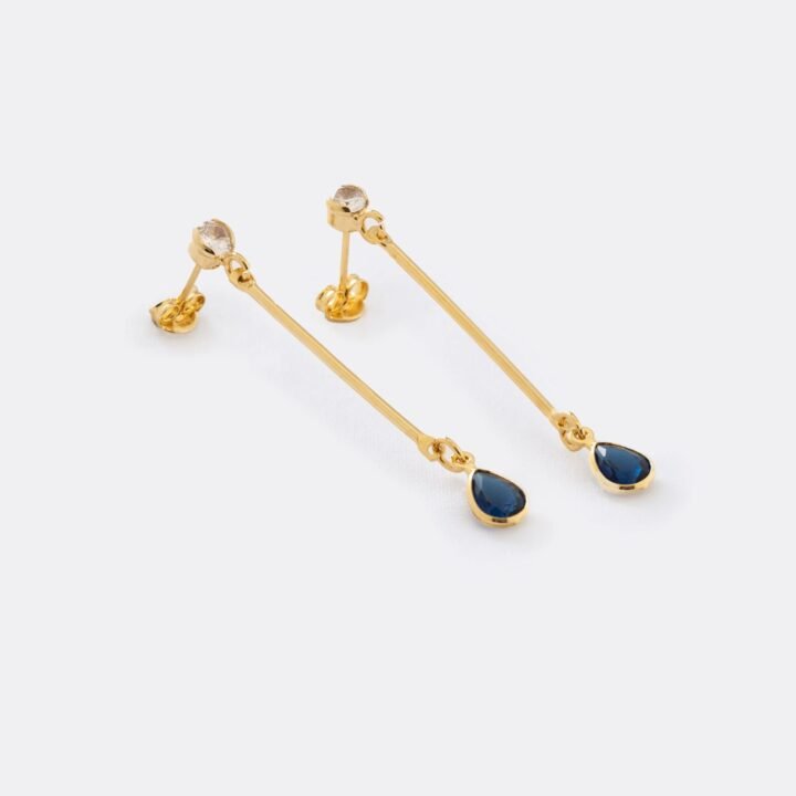 Aros Lisos Blue oro laminado 18k