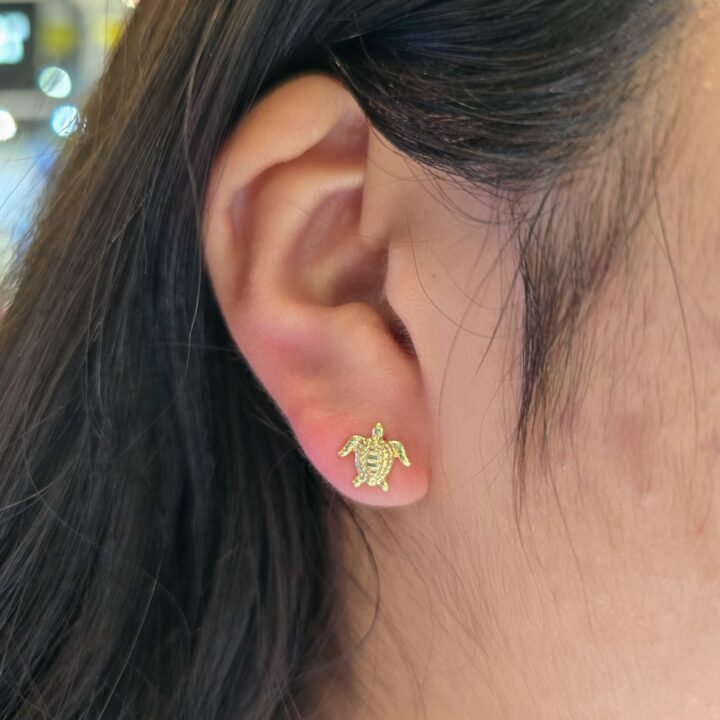 Aros tortuga oro laminado 18k