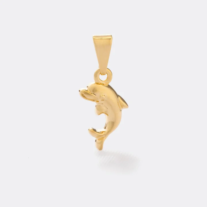 Colgante delfin oro laminado 18k