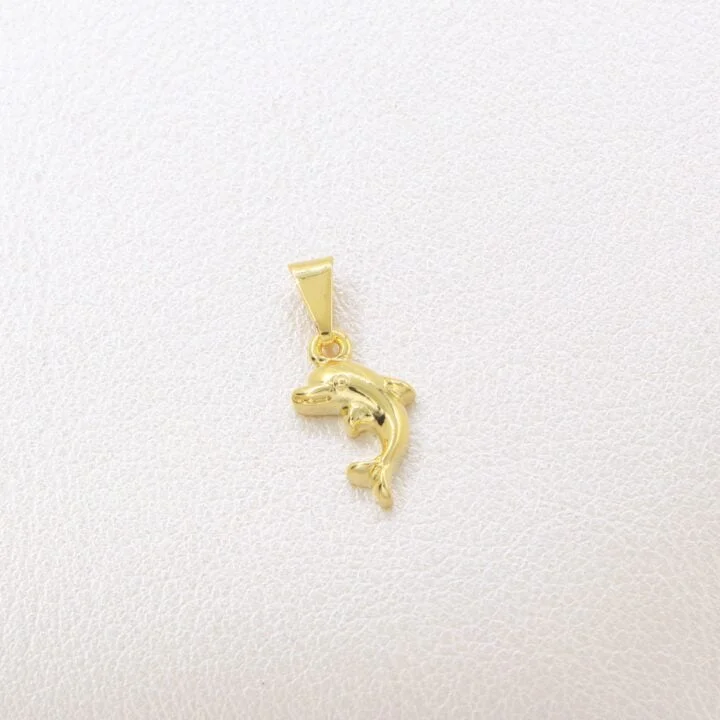 Colgante delfin oro laminado 18k