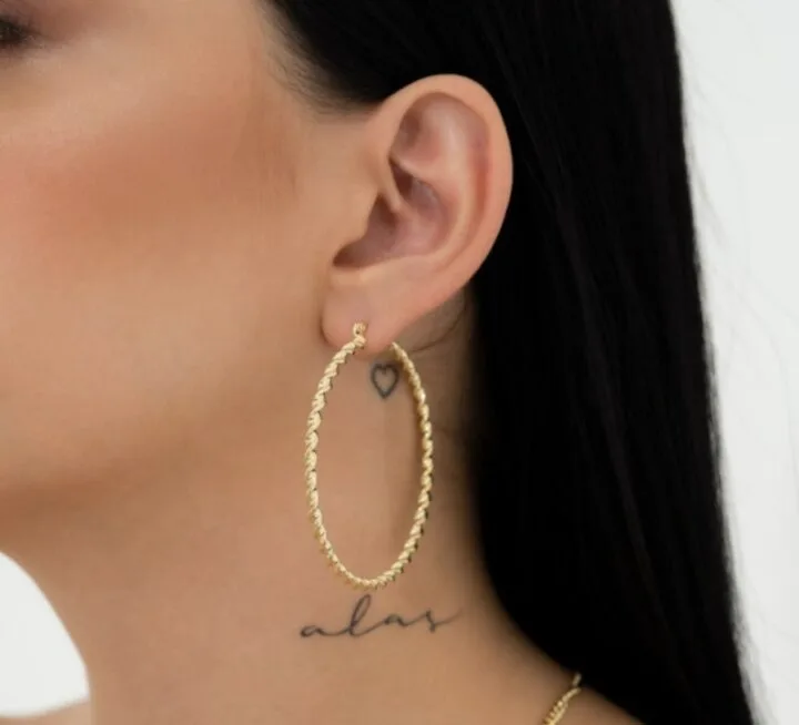 Aros Estilo Candonga Candy Oro Laminado 18k