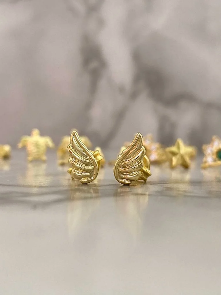 Aros Ala Oro Laminado 18k