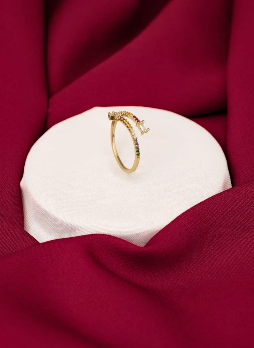 Anillo Sunrises Ajustable Oro Laminado 18k