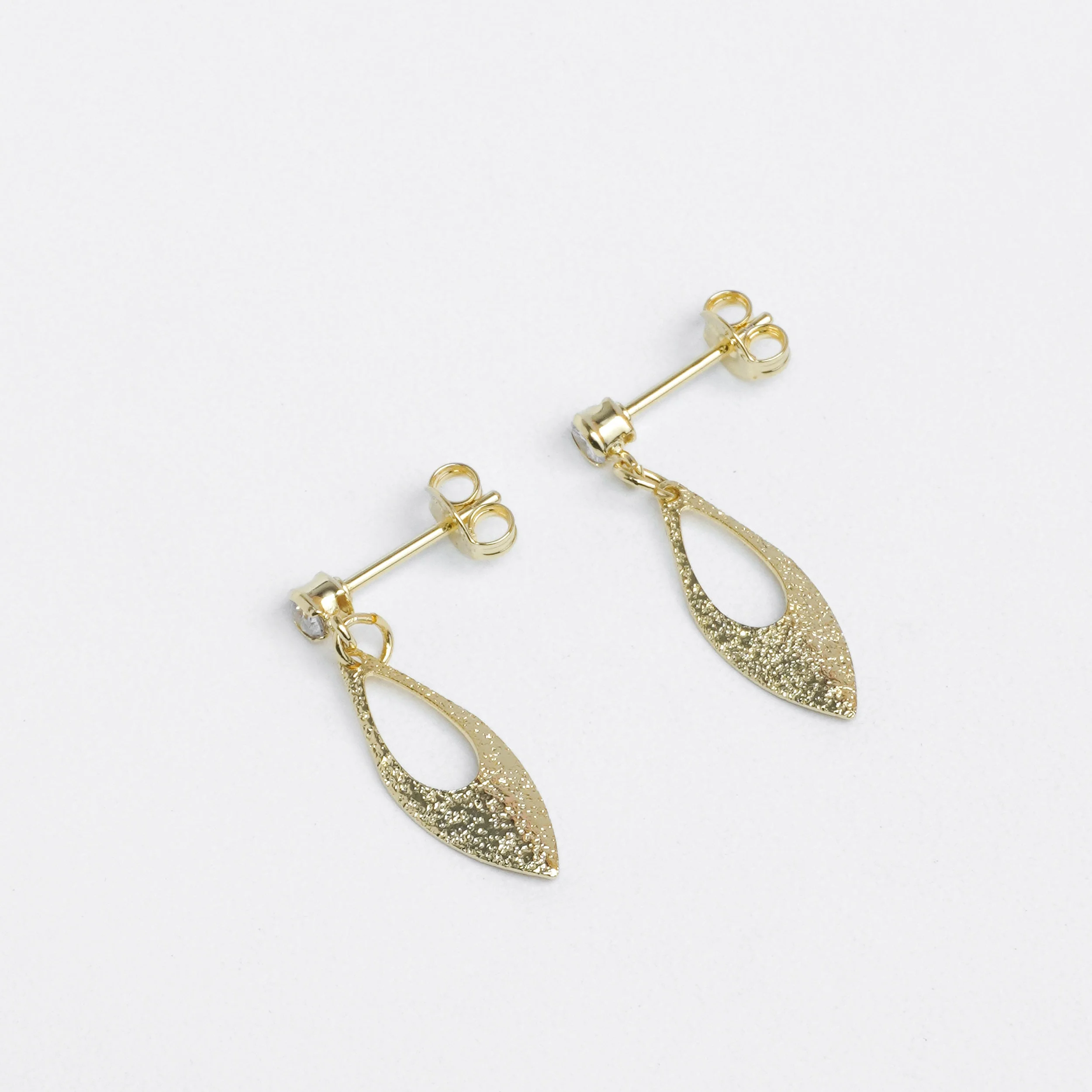 Aros Glitter oro laminado 18k