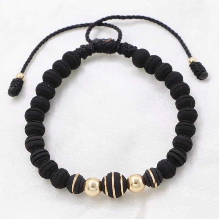 Brazalete Balines Dorado Oro laminado 18K