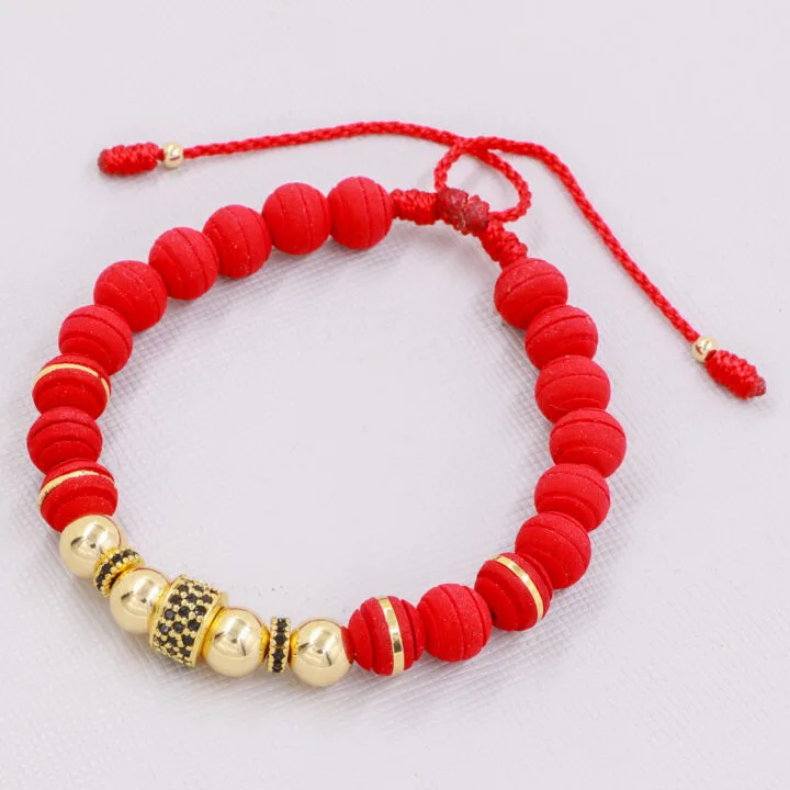 Brazalete rondeles Circonia En Oro Laminado 18K