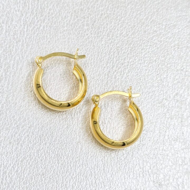 Aros Candonga Bote Oro Laminado 18k