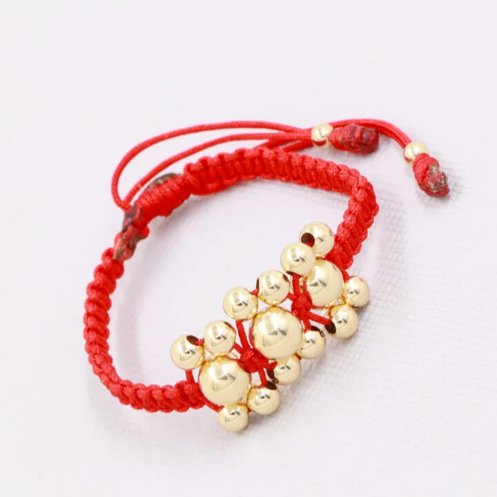Brazalete Tejido Oro Laminado 18k
