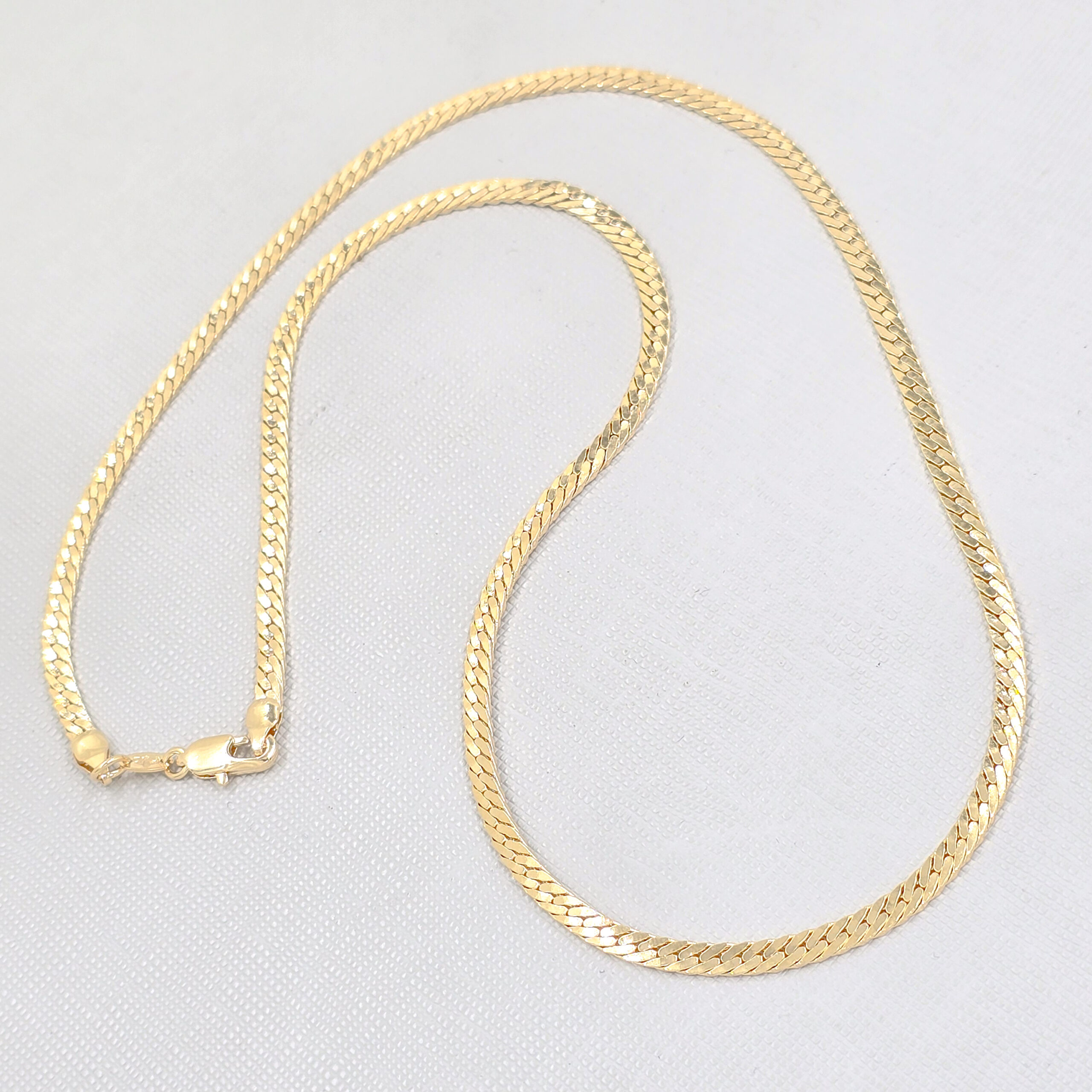 Cadena Serpiente De 4mm, 55cm Oro Laminado 18k