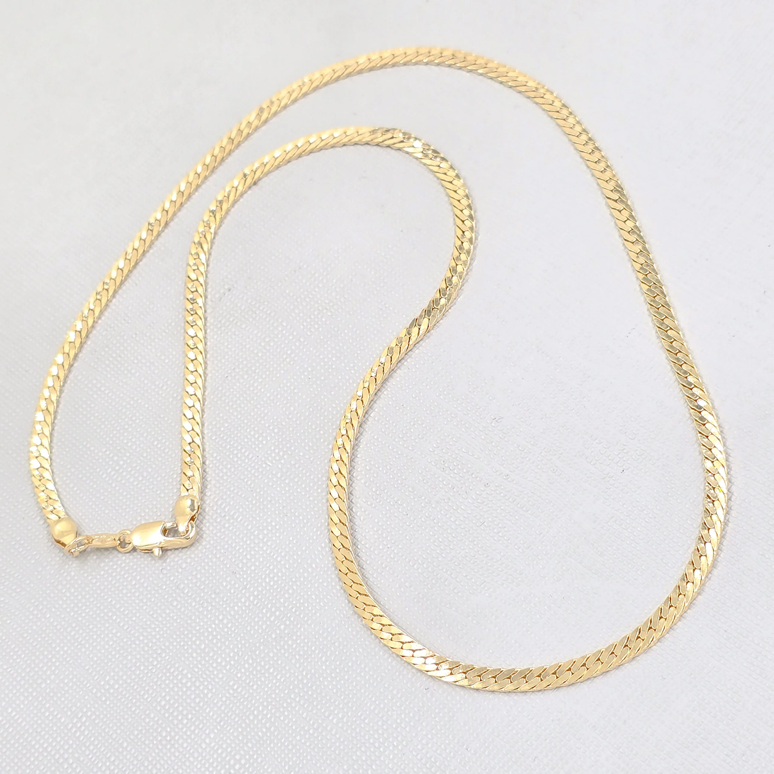 Cadena Serpiente De 4mm, 55cm Oro Laminado 18k