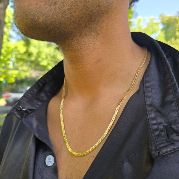Cadena Tejido Serpiente Oro Laminado18k