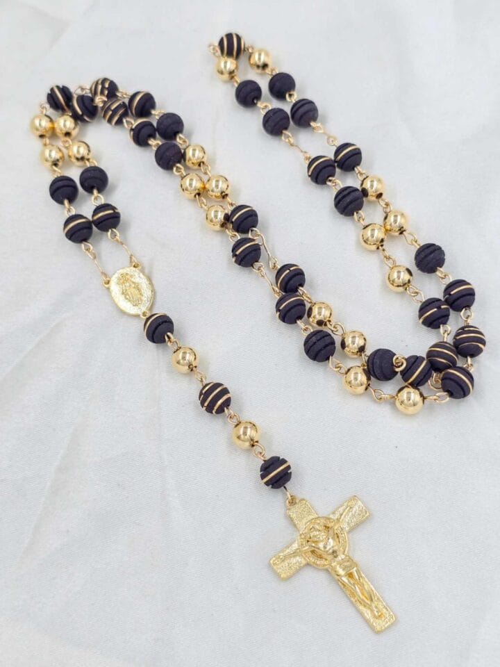 Rosario De Varón En Oro Laminado 18K - Imagen 2