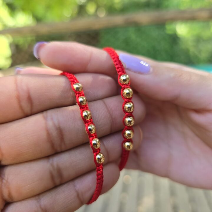 Pulseras De Proteccion parejas Oro Laminado 18k