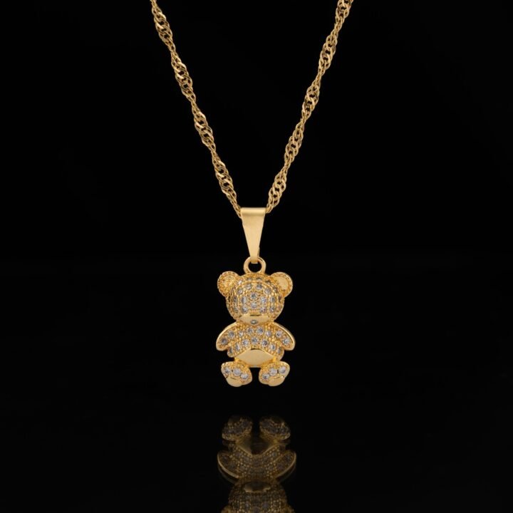 Colgante Oso Green Bear Oro Laminado 18k