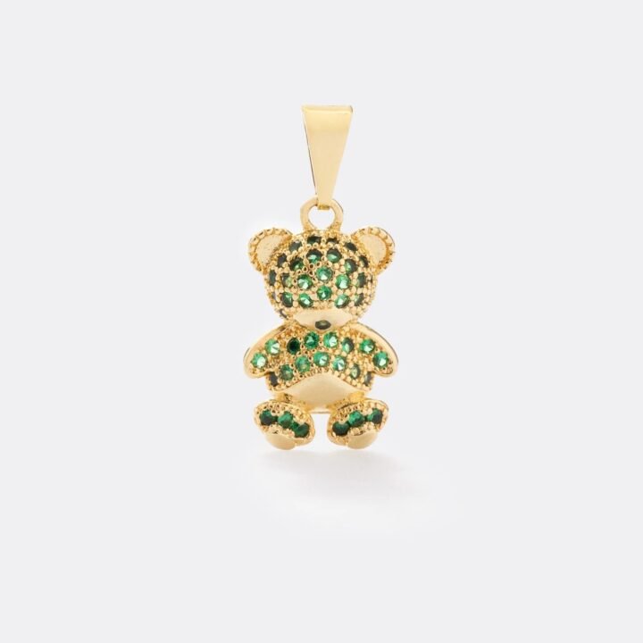 Colgante Oso Green Bear Oro Laminado 18k