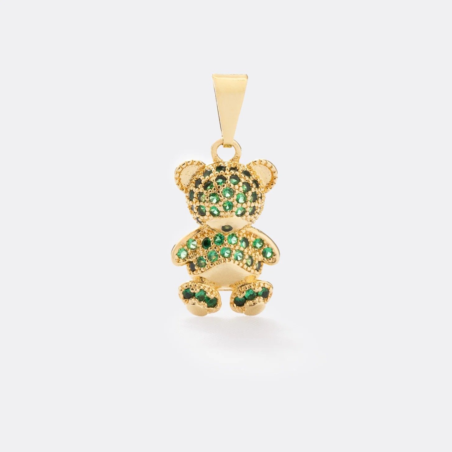 Colgante Oso Green Bear Oro Laminado 18k