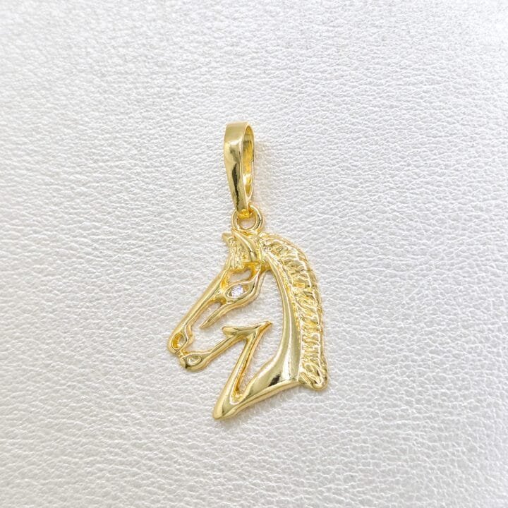 Colgante caballo Pequeño Oro laminado 18k