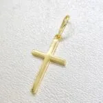 Colgante Cruz lisa Mediana Oro Laminado 18k