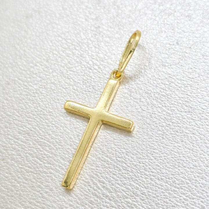 Colgante Cruz lisa Mediana Oro Laminado 18k