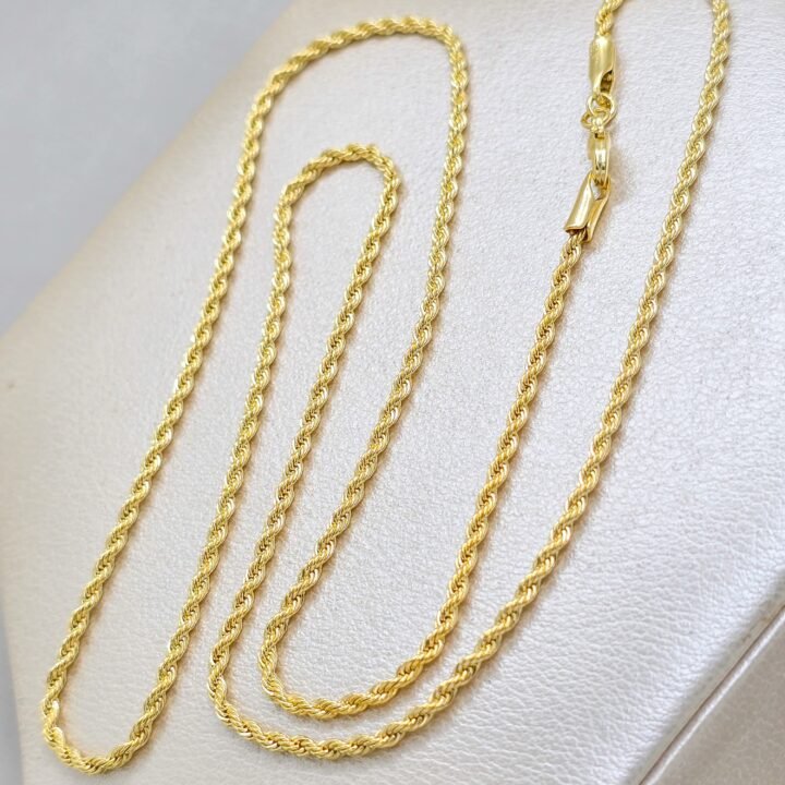Cadena Tejido Tourbillon Delgada Oro laminado 18k
