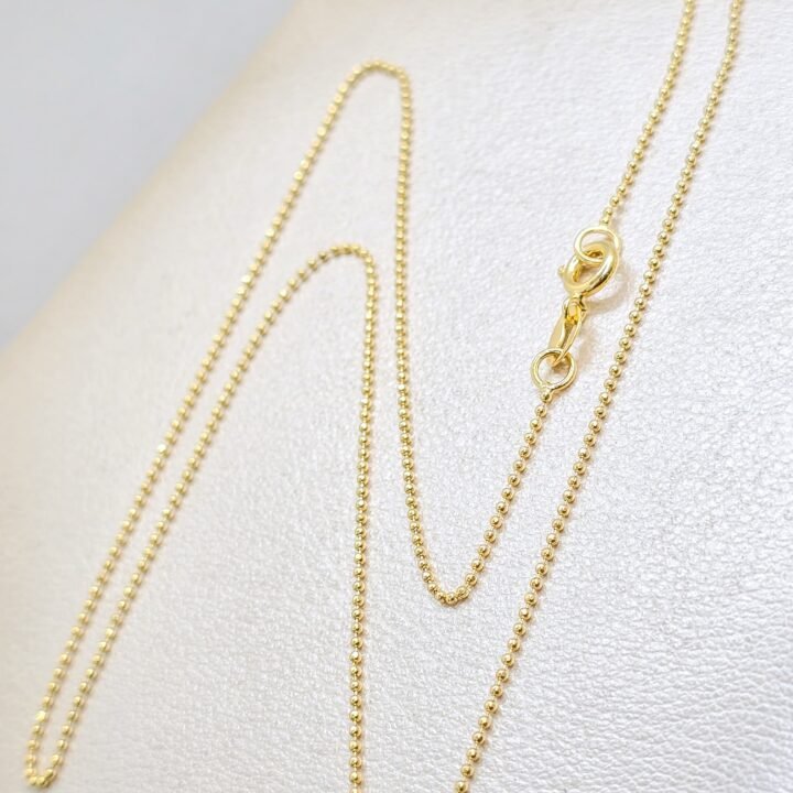 Cadena Tejido Militar Oro laminado 18k