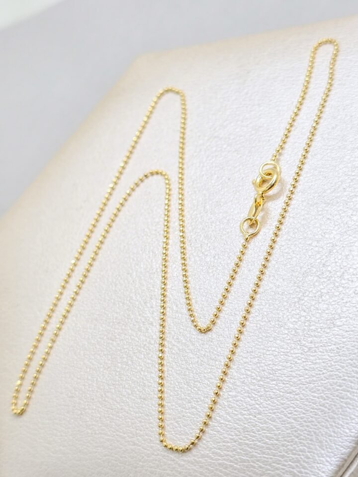 Cadena Tejido Militar Oro laminado 18k