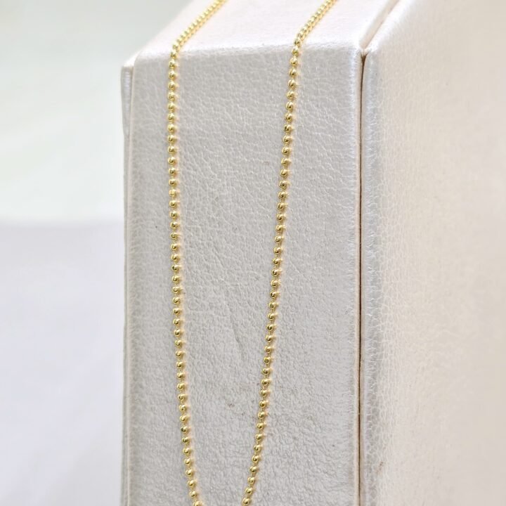 Cadena Tejido Militar Oro laminado 18k