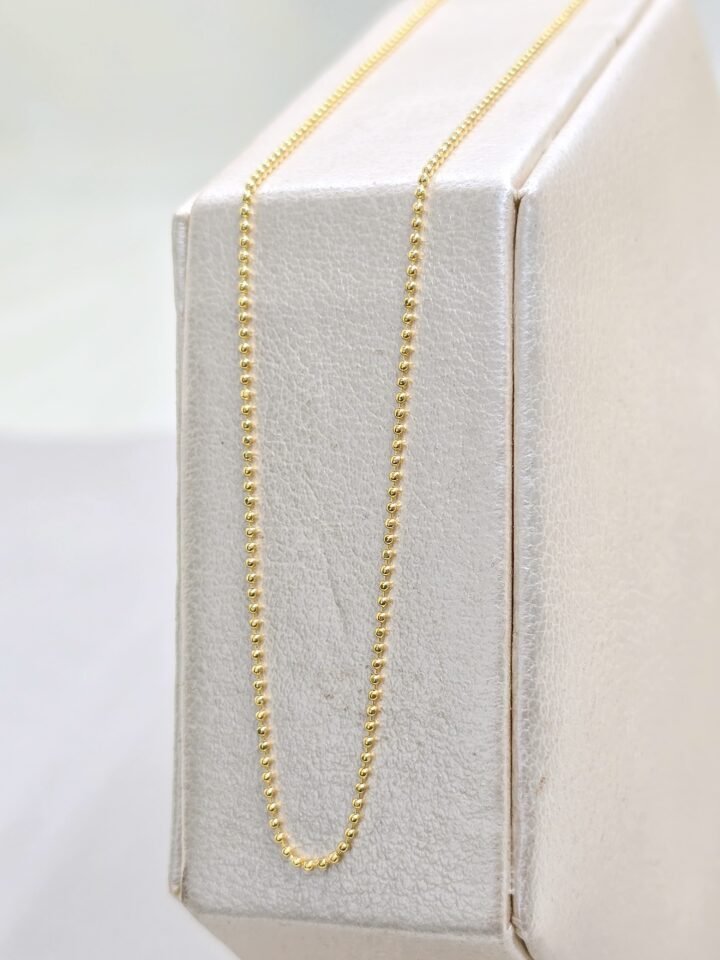 Cadena Tejido Militar Oro laminado 18k