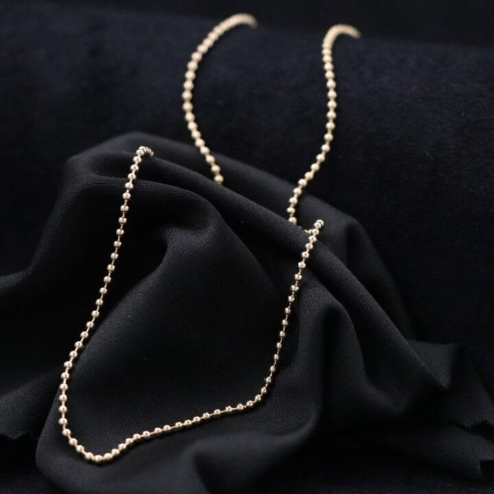 Cadena Tejido Militar Oro laminado 18k - Imagen 2