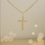 Colgante Cruz lisa Mediana Oro Laminado 18k