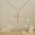 Colgante Cruz lisa Mediana Oro Laminado 18k
