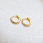 Arete candonga Colors Delgada Oro Laminado 18k